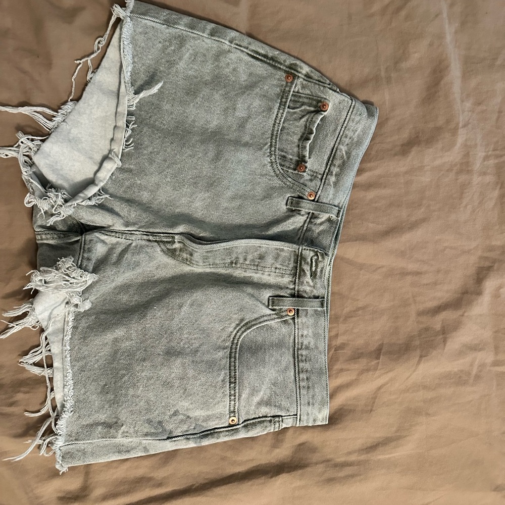 Levi's 501 Gray Denim Jean Shorts